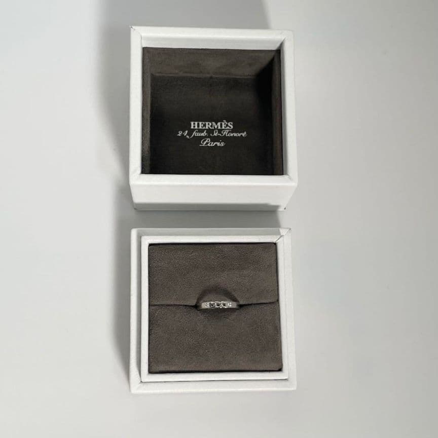 エルメス Pt950 エヴァー シェーヌダンクル リング 6号 リング