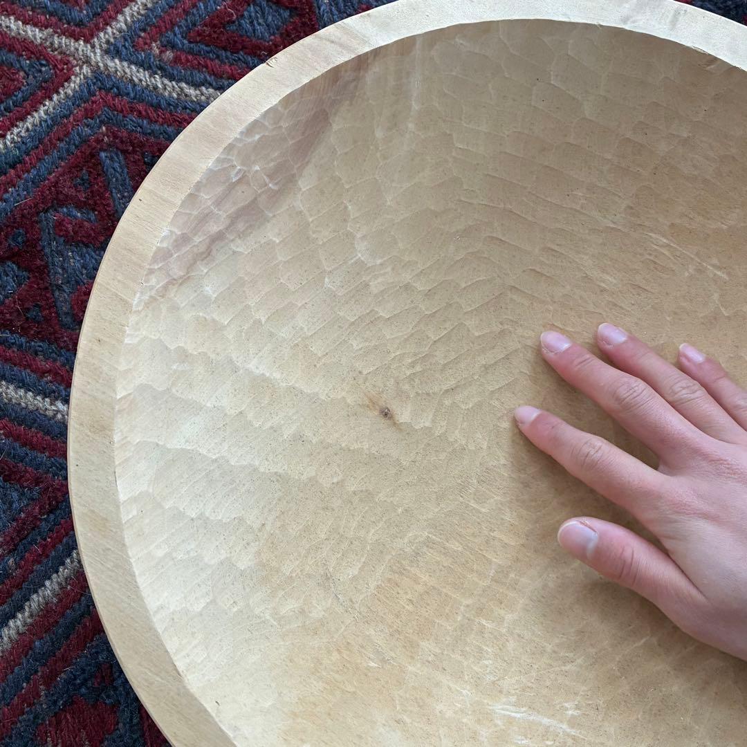 東北　こね鉢　木鉢　蕎麦　うどん　栃の木　手彫り　くり抜き　10寸　十寸