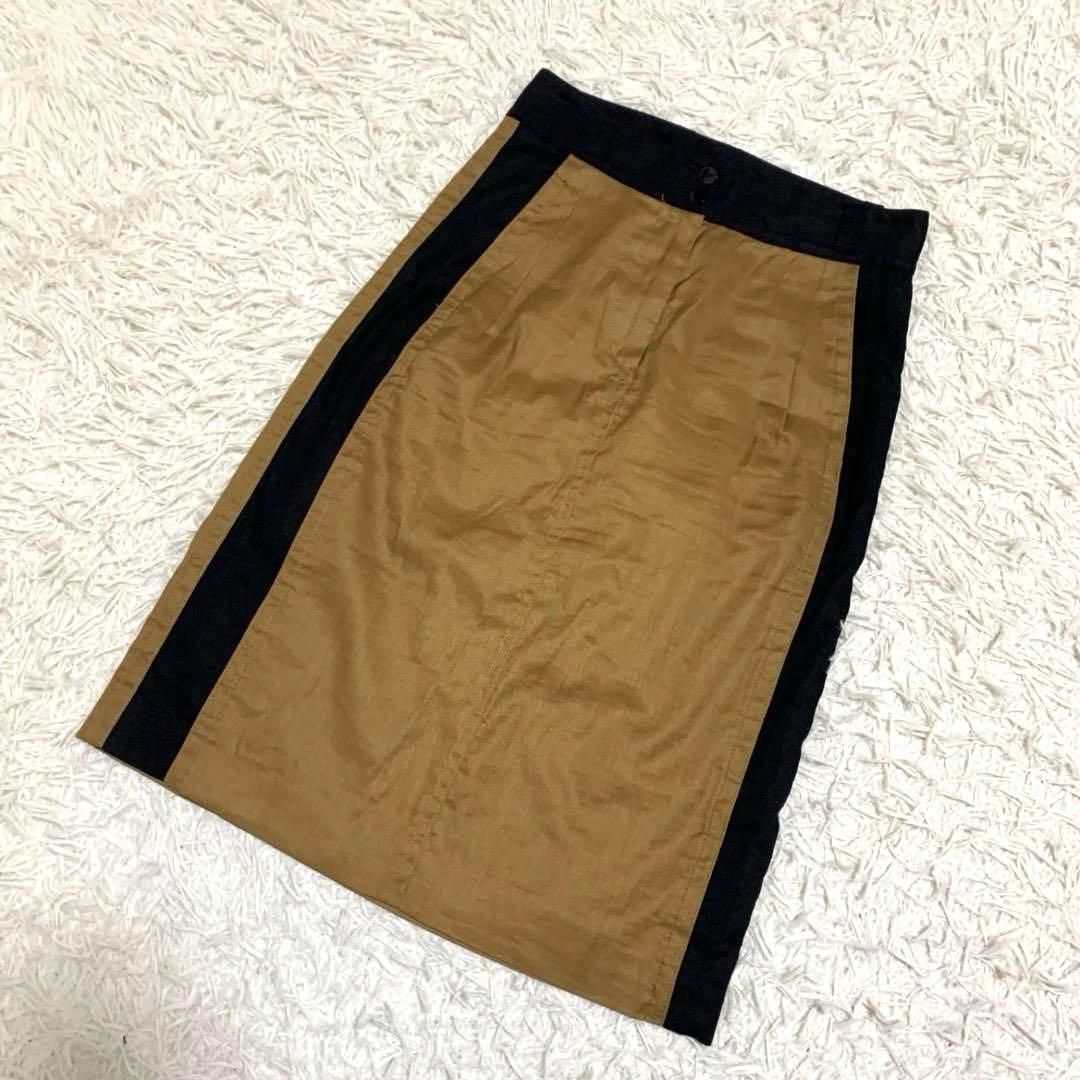 美品✨ドリスヴァンノッテン コットン リネン スカート サイドライン 34