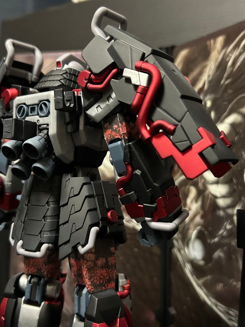 ＭＧ 1/100 真武者頑駄無 戦国の陣 黒衣大鎧 塗装品