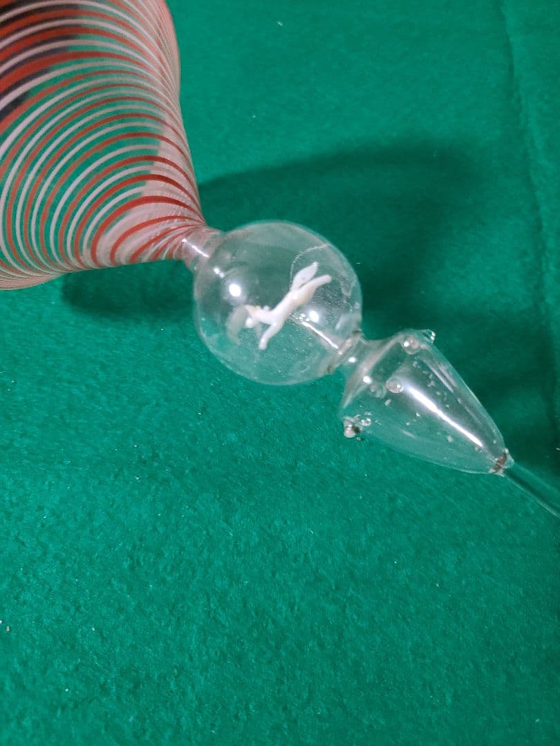 アンティークオーストリアビミニ工房によるフィギュア入りグラス　白馬