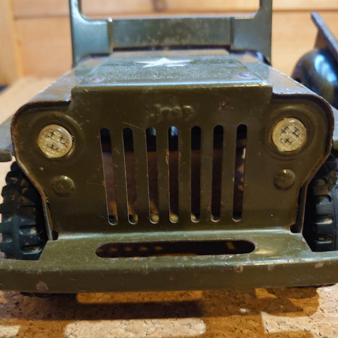 Tonka Jeep ブリキ ミニカー トレーラー付き