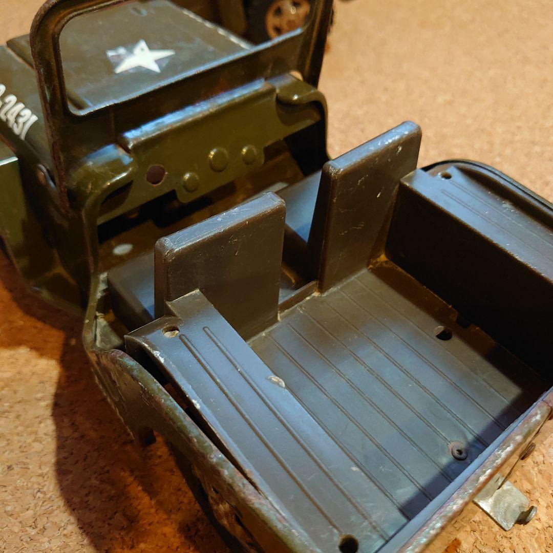 Tonka Jeep ブリキ ミニカー トレーラー付き