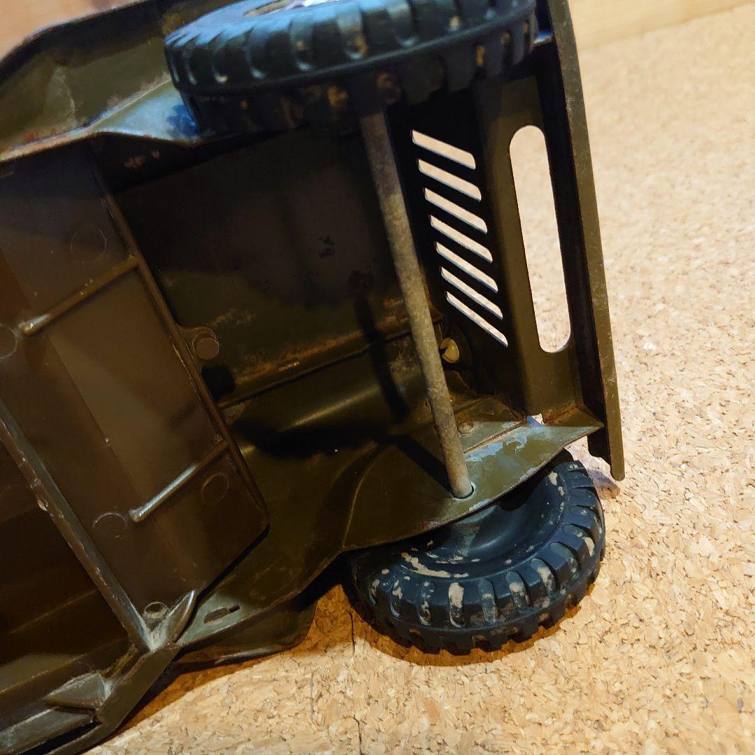 Tonka Jeep ブリキ ミニカー トレーラー付き