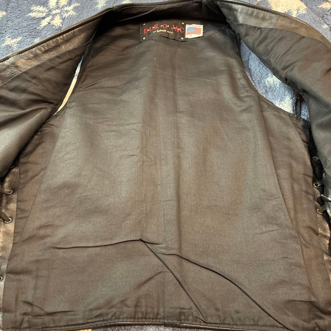 の*の様 schott レザーベスト　レザージャケット　サイズS