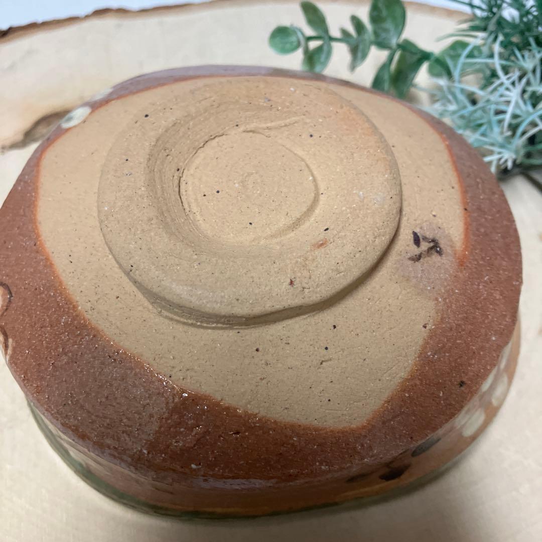 新品　織部焼　不二窯　和子造　抹茶茶椀　茶盌　花柄