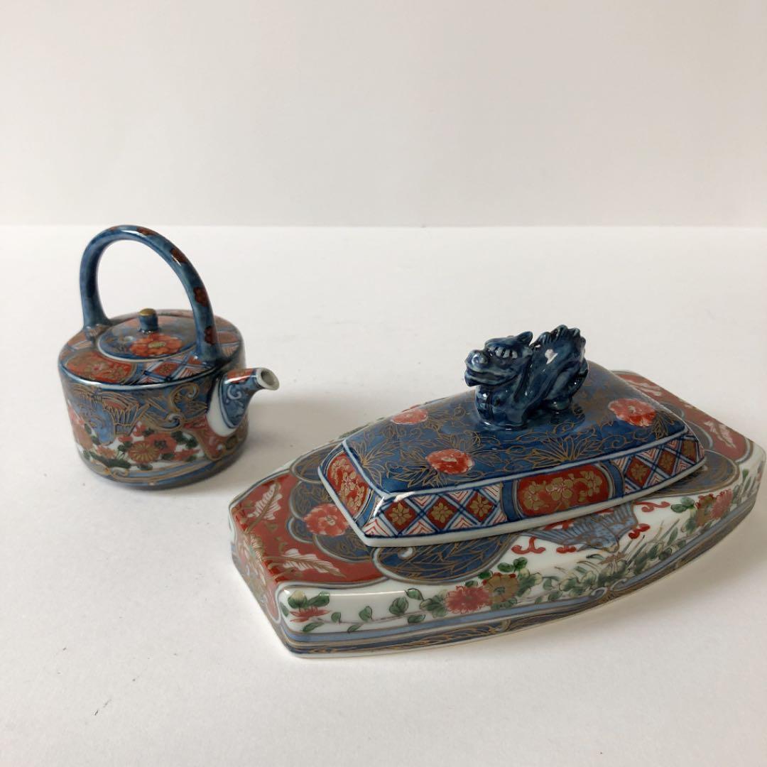 美品！源右衛門 6代 蓋付き 硯 水滴 セット