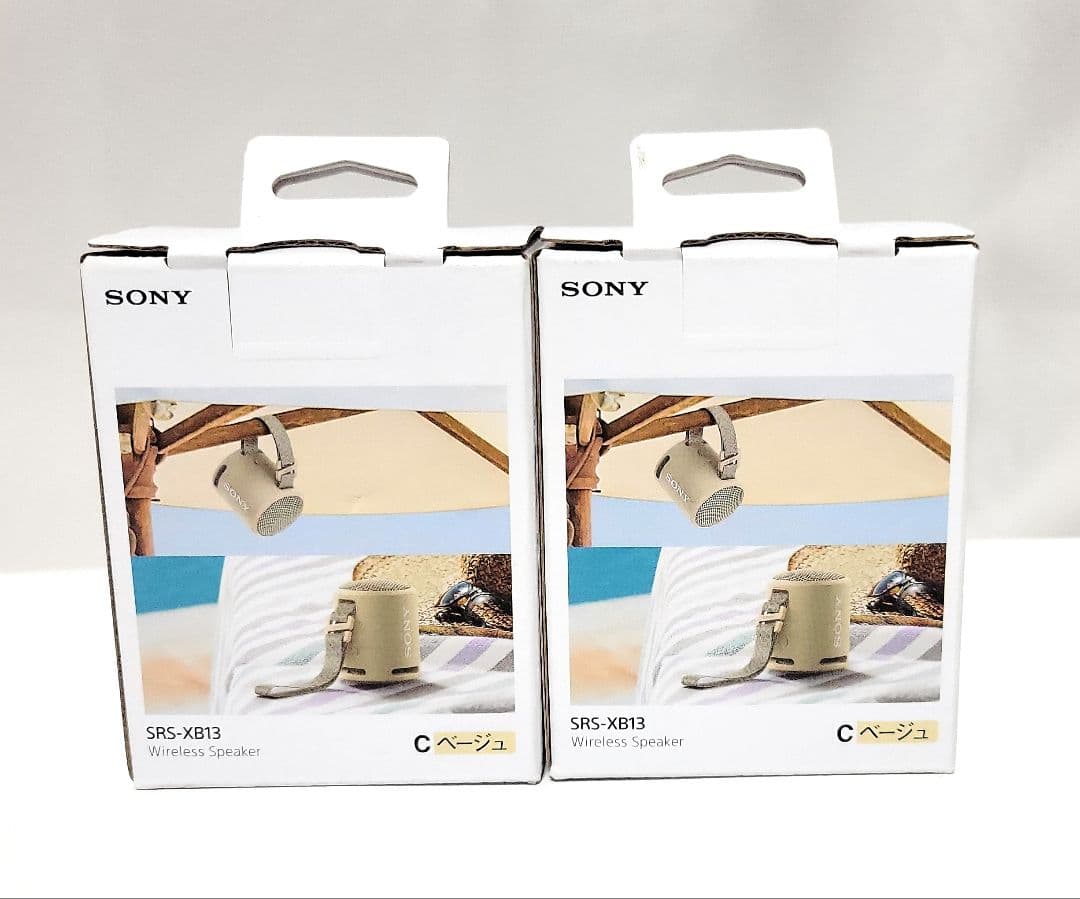 新品未開封【SONY】SRS-XB13型　ポータブルスピーカー ベージュ×2個