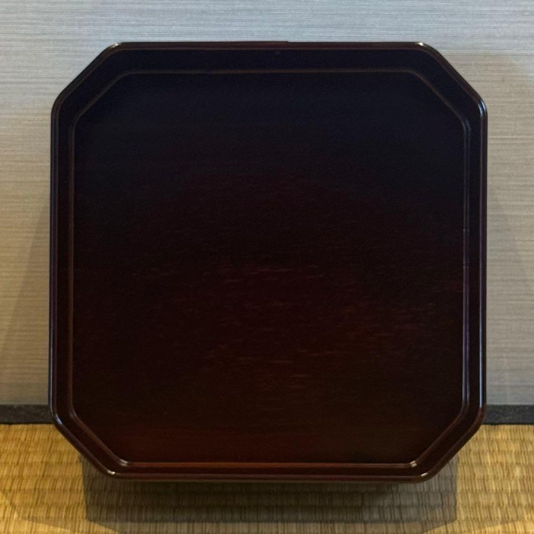 大徳寺形 溜塗 縁高 5客 共箱 弁当箱 茶懐石道具 木製漆器