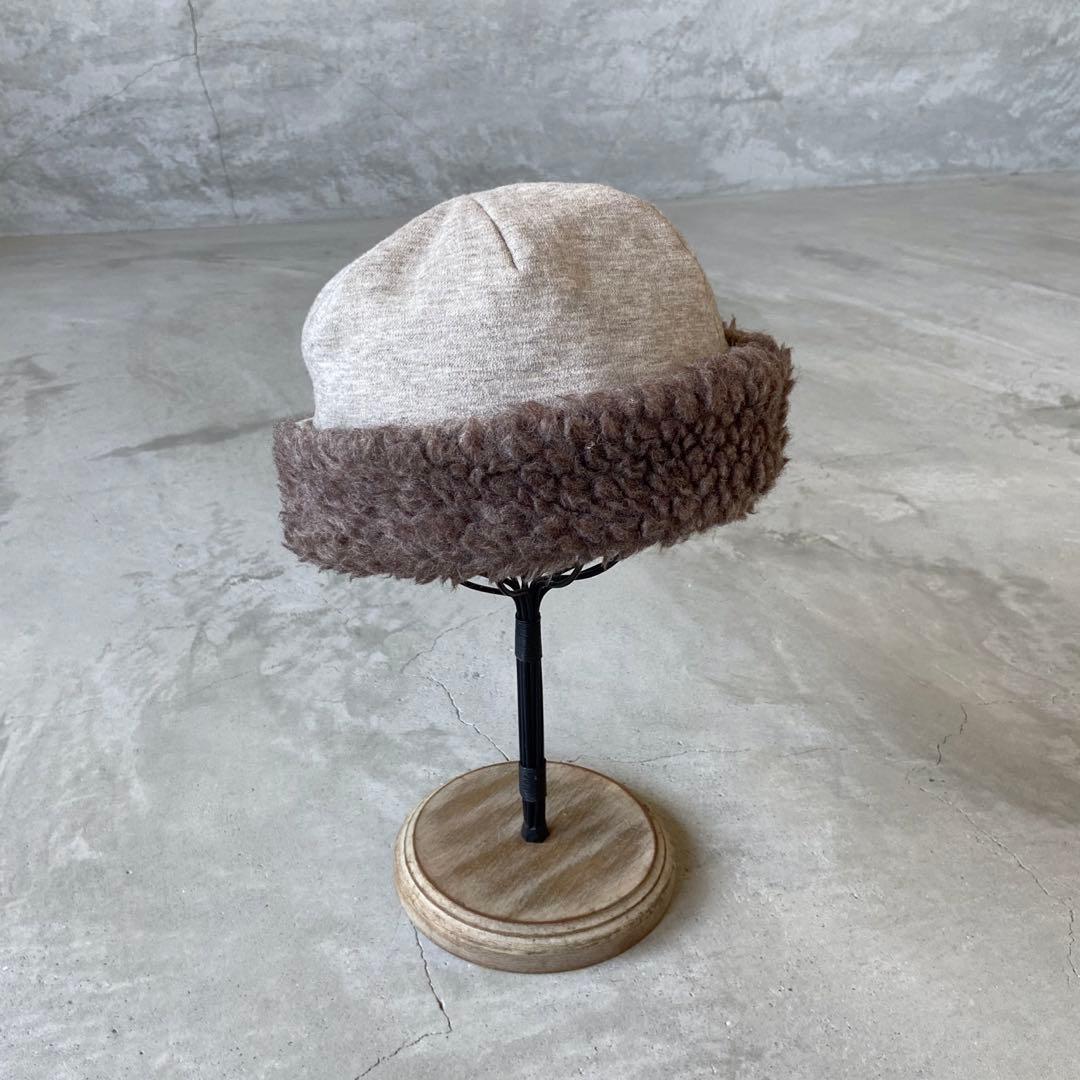 mature ha マチュアーハ　ボアキャップ　帽子　ライトベージュ　北欧暮らし