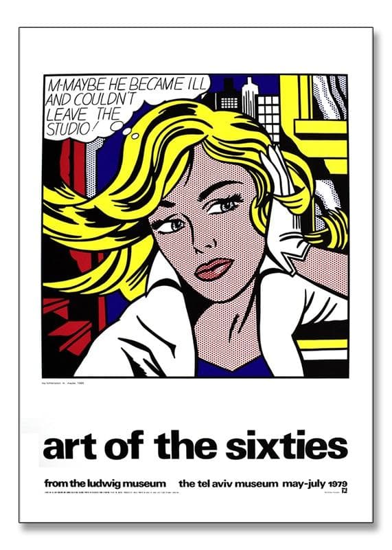 特別額装品/M-Maybe1979/ロイ リキテンスタイン/インテリア/ポスター