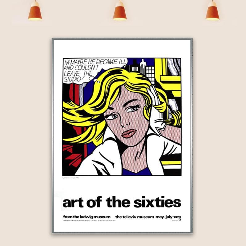 特別額装品/M-Maybe1979/ロイ リキテンスタイン/インテリア/ポスター