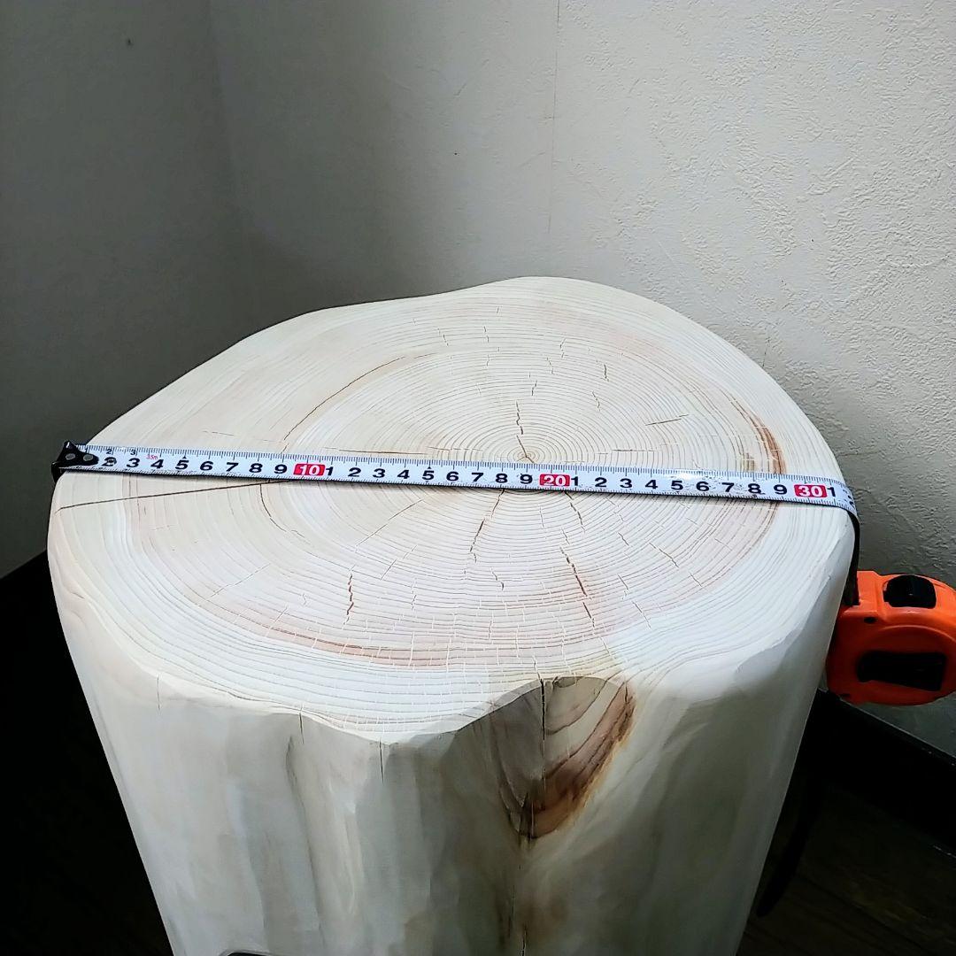 丸太スツール　丸太椅子　サイドテーブル ヒノキ