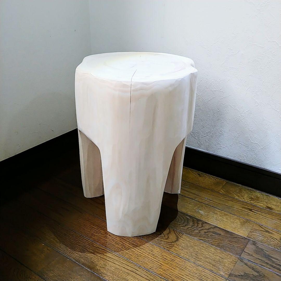 丸太スツール　丸太椅子　サイドテーブル ヒノキ