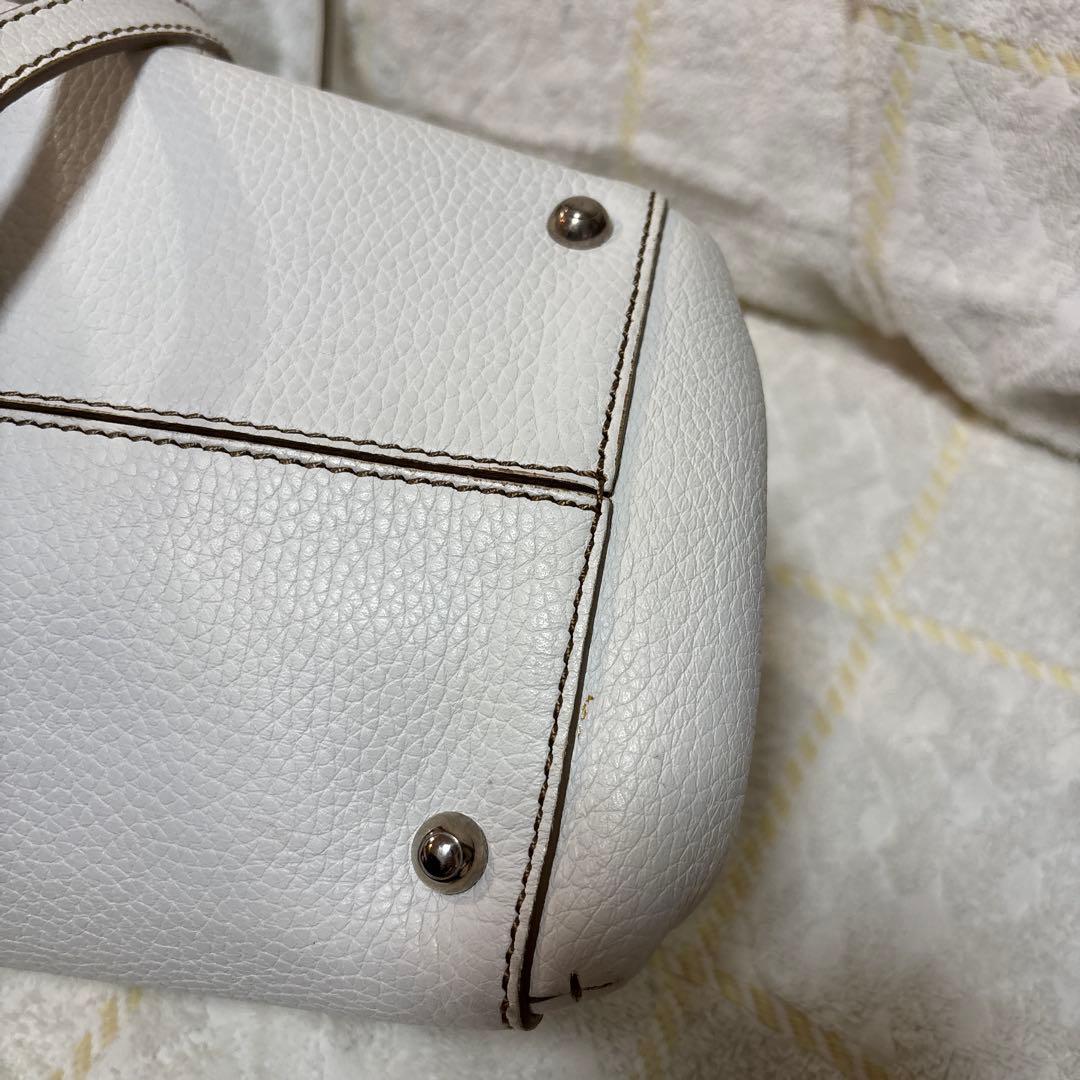 専用　TOD'S ホワイトレザー ハンドバッグ美品