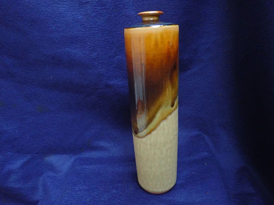 花瓶 流釉 土肥刀泉