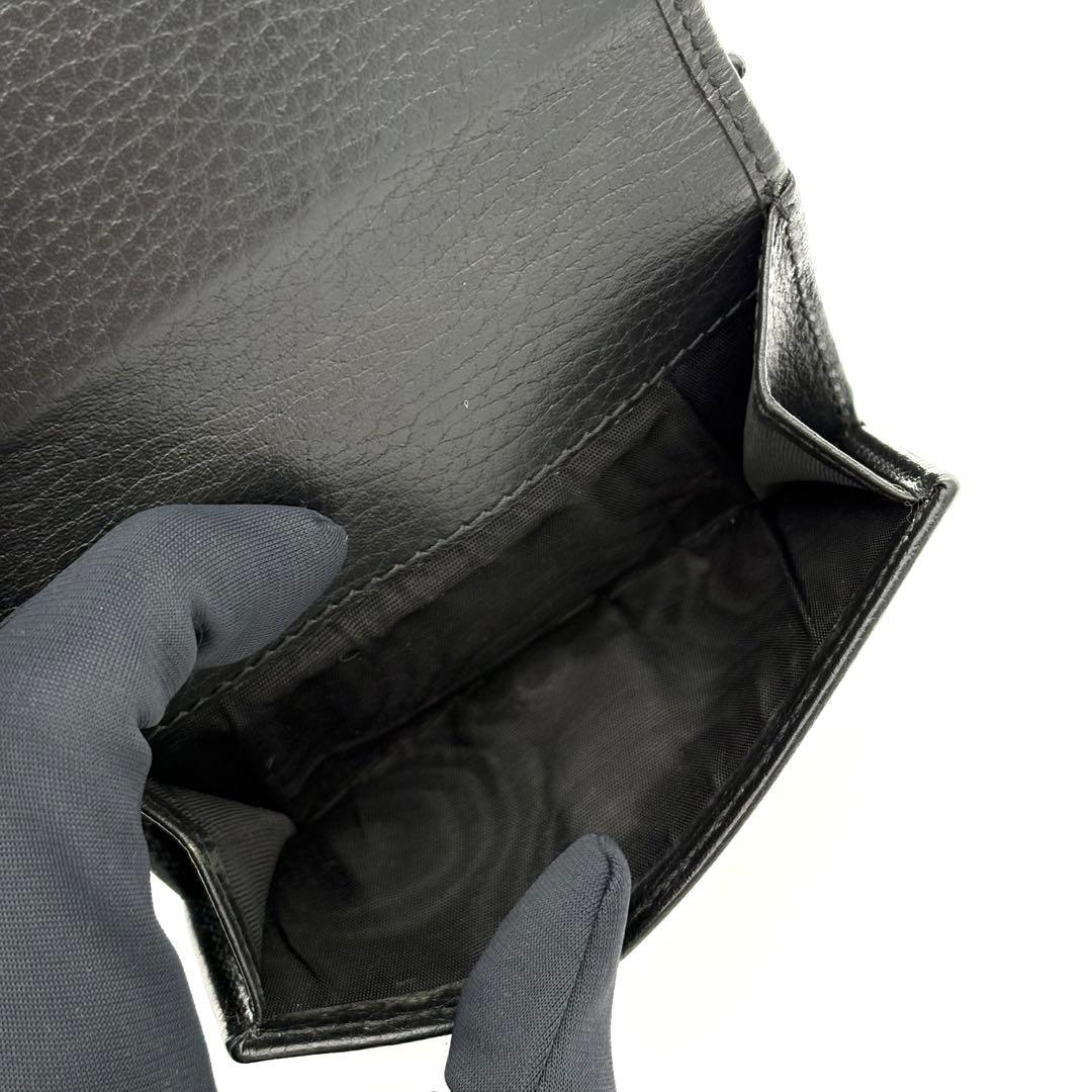 グッチ 折財布 GGマーモント プチマーモント ブラック ゴールド 2453