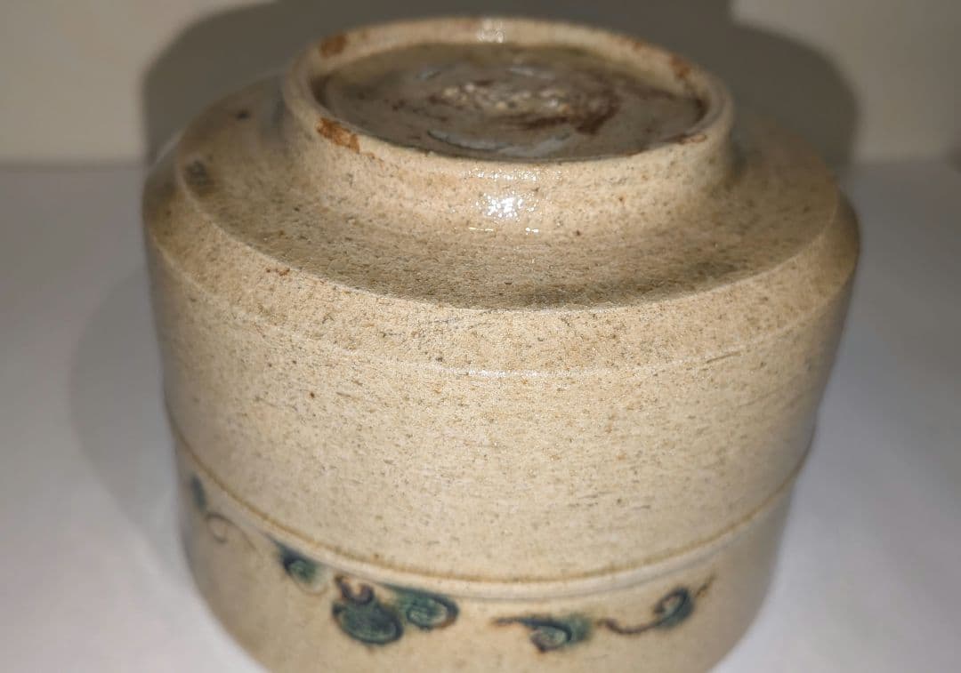 『林景正』黄瀬戸胴紐茶碗　乙塚窯　共箱共布　栞しおり茶道具カブ蕪