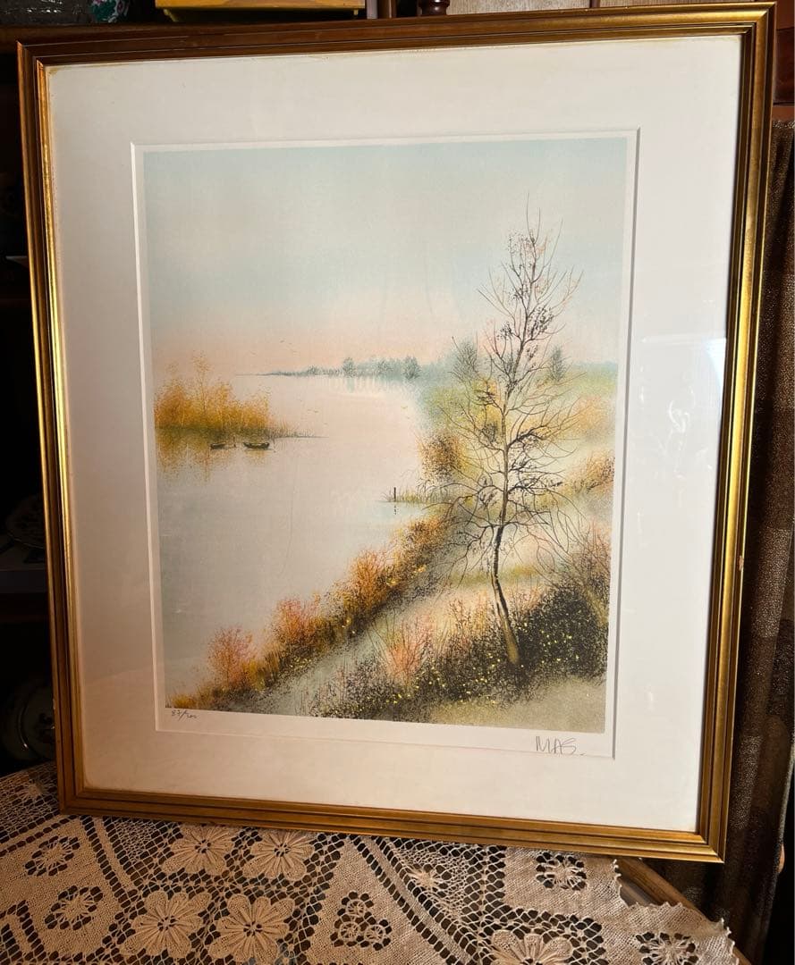 絵画 水彩画 リトグラフ