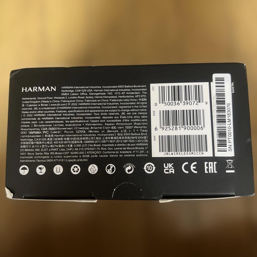 JBL ワイヤレスマイクロフォン 2チャンネルセット