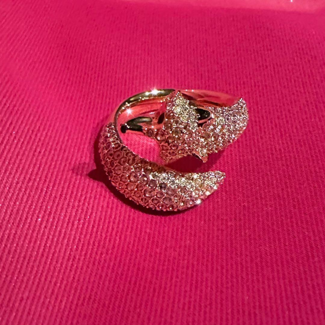 Swarovski フォックスモチーフリング