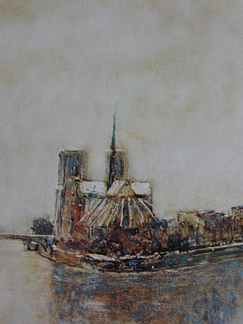 ベルナール　ガントネール、【河口】、希少な額装用画集より、厳選、新品額装