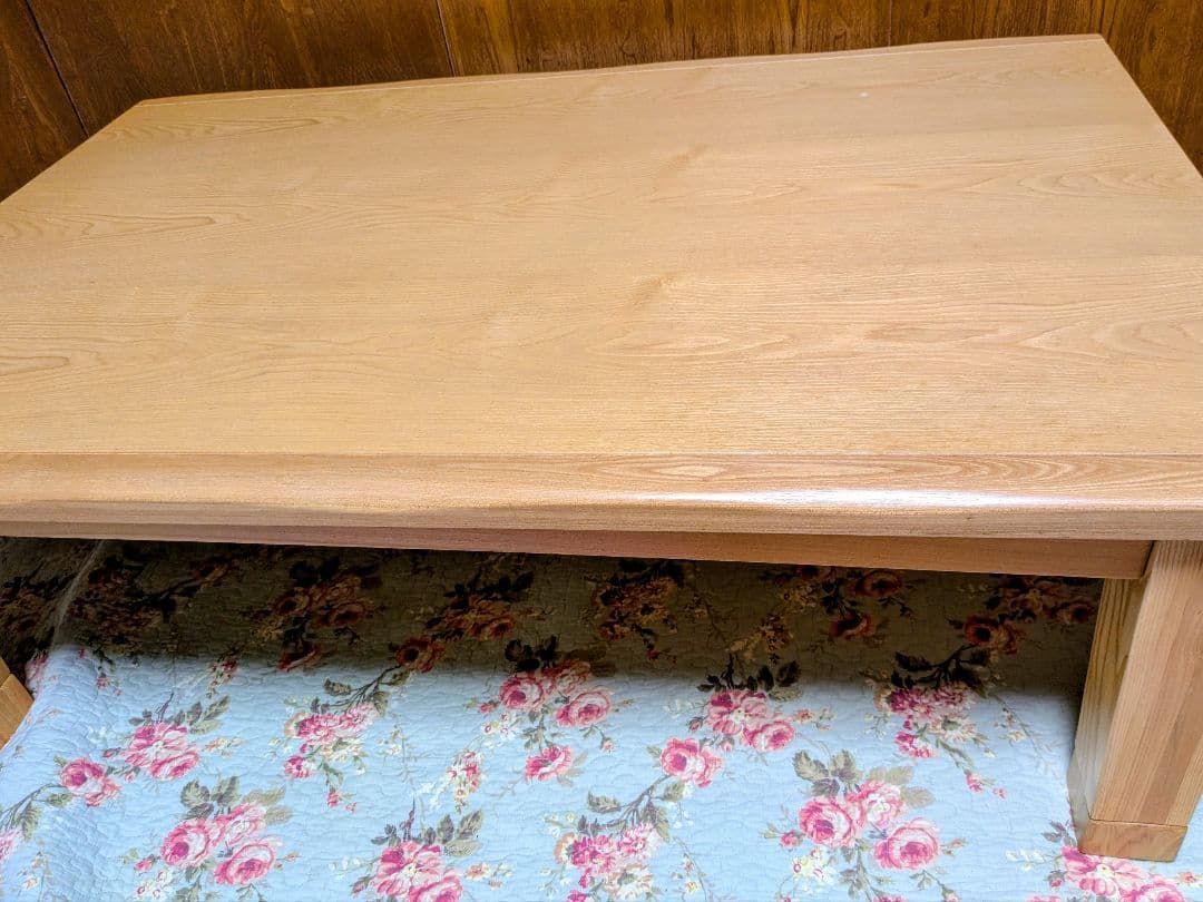 ナチュラル木製長方形こたつ