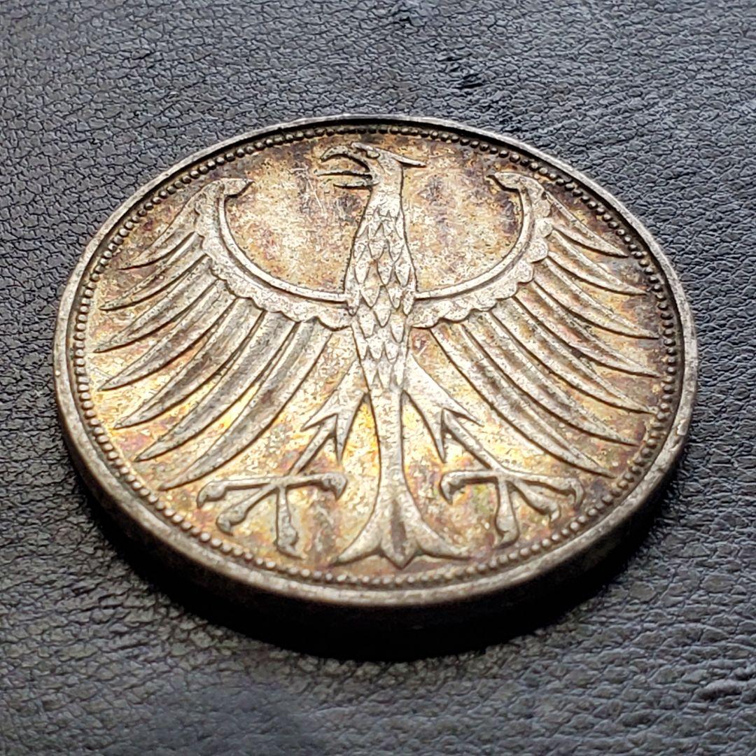 860.　1958年　銀貨　ドイツ　5マルク　