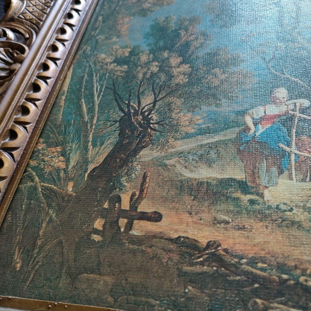 額装 フランス絵画 フランソワ・ブーシェ 「橋」