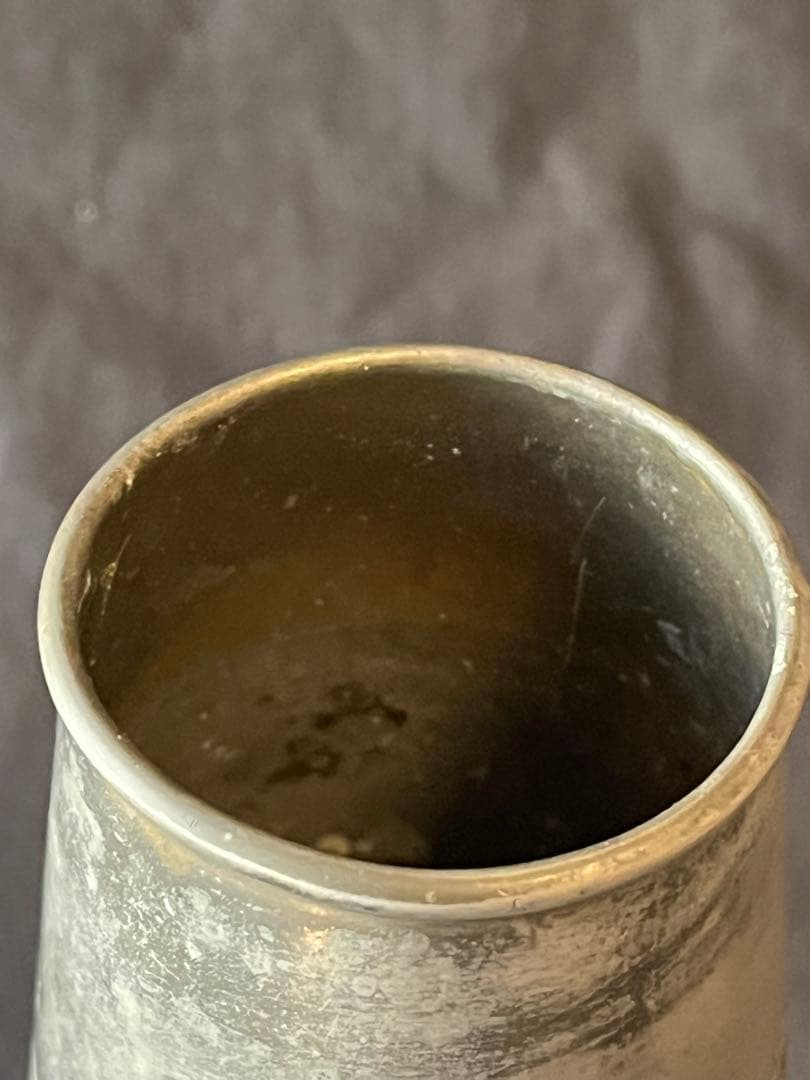 激レア！アールデコ期エジプトブームの真鍮製花瓶 まさに時代の証人