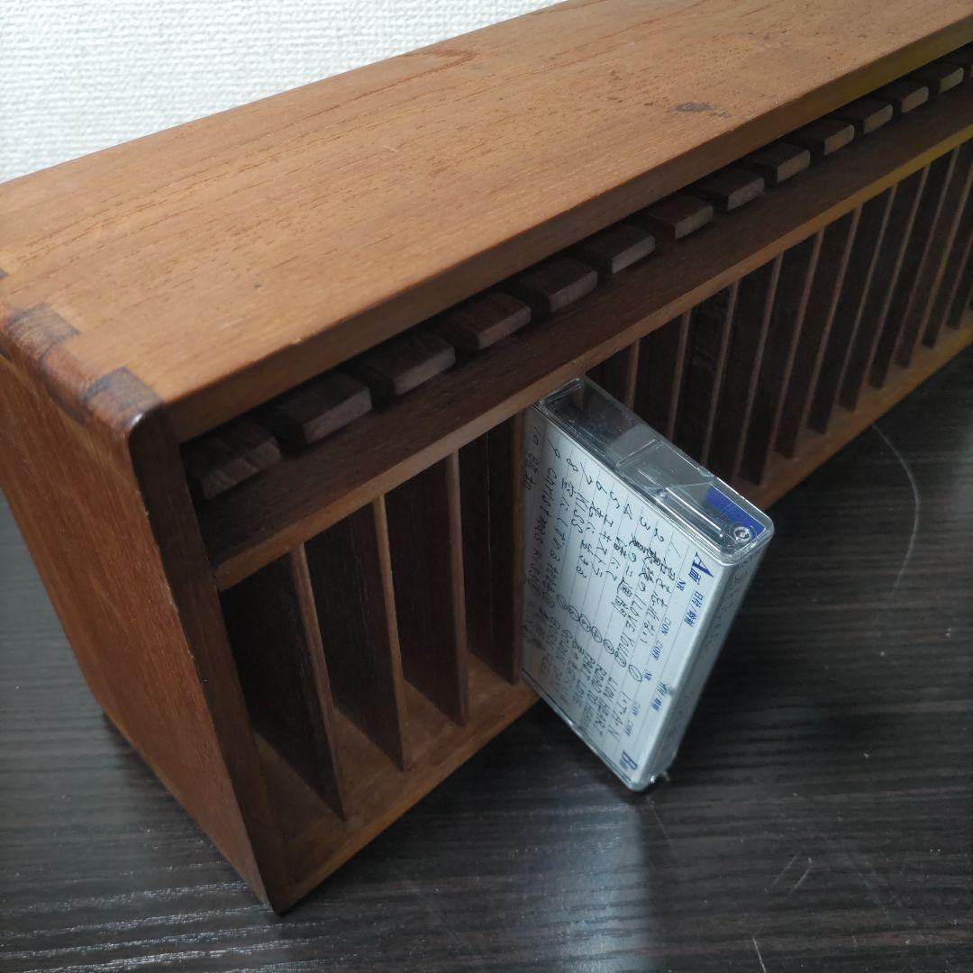 木製 カセットテープ ラック 壁掛け 収納 ミッドセンチュリー モダン