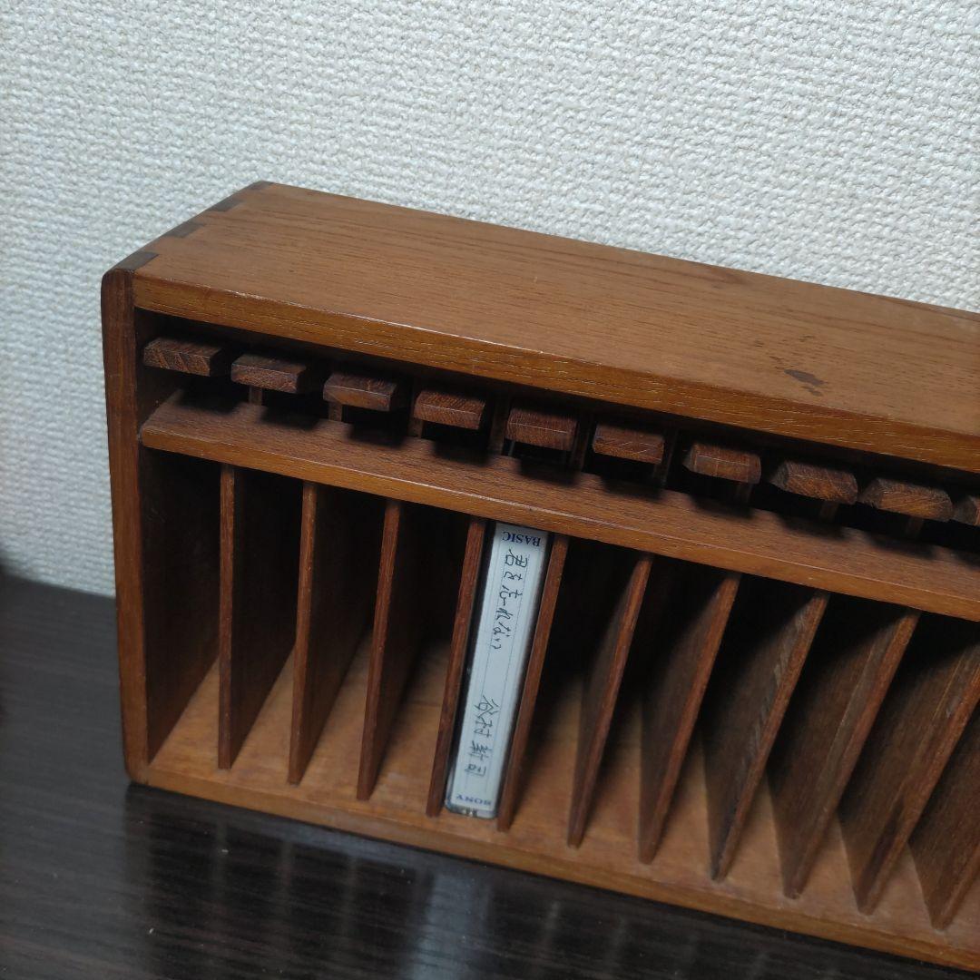 木製 カセットテープ ラック 壁掛け 収納 ミッドセンチュリー モダン