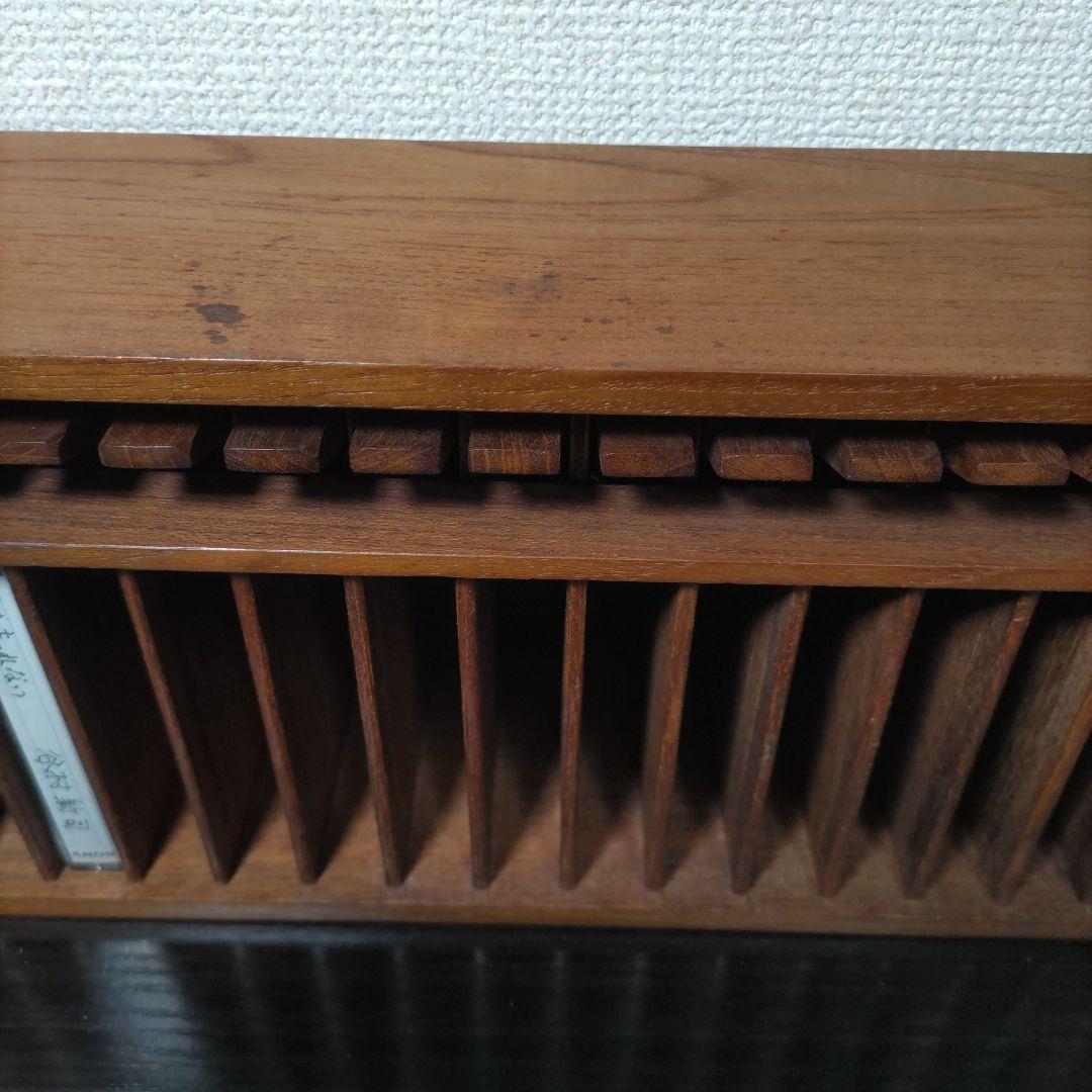 木製 カセットテープ ラック 壁掛け 収納 ミッドセンチュリー モダン