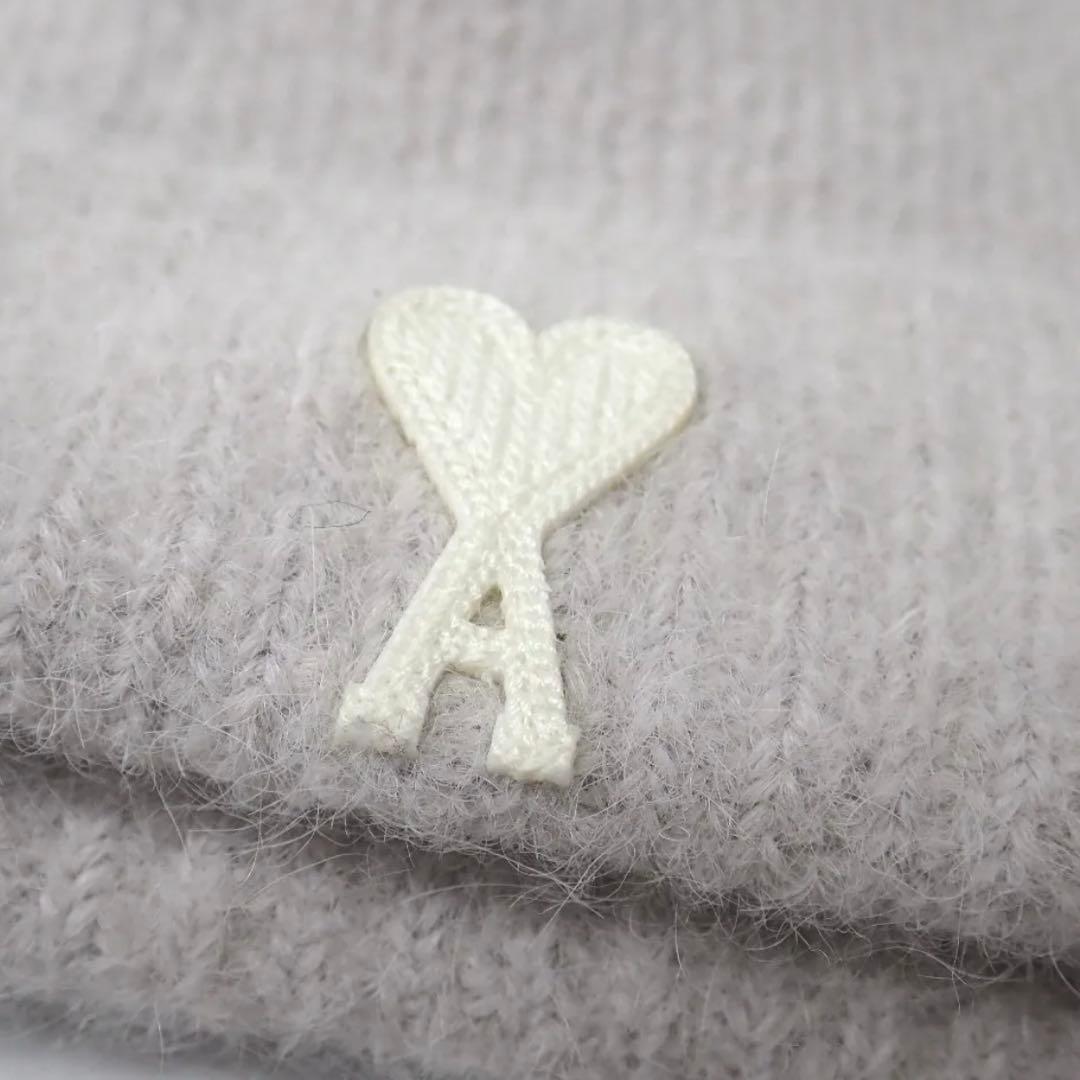 値下げ‼️AMIParisAMIDECOEURアルパカブレンドニットビーニー&巾着