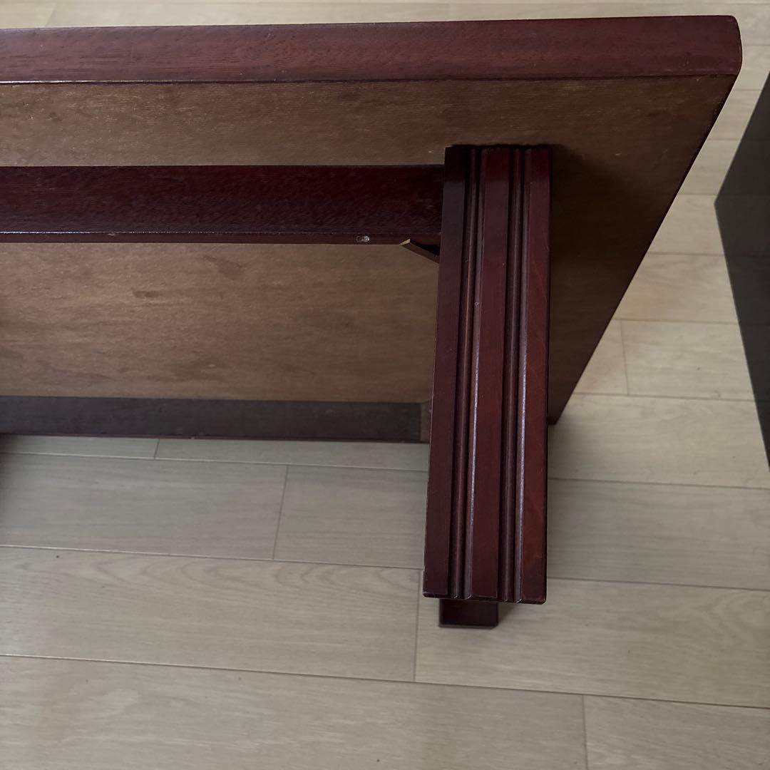 【送料込】昭和レトロ　ダークブラウン 木製座卓 アンティーク