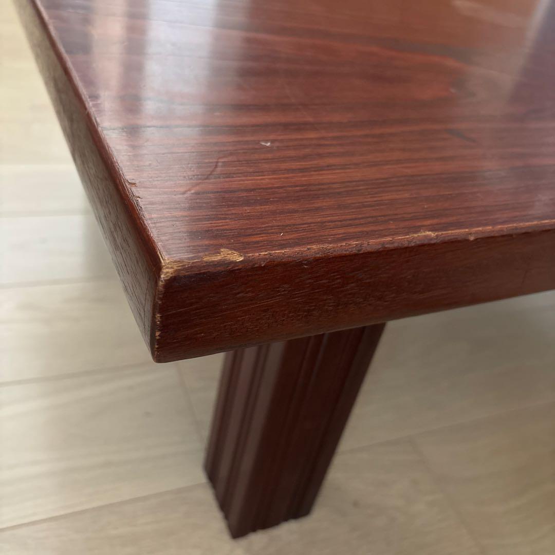 【送料込】昭和レトロ　ダークブラウン 木製座卓 アンティーク