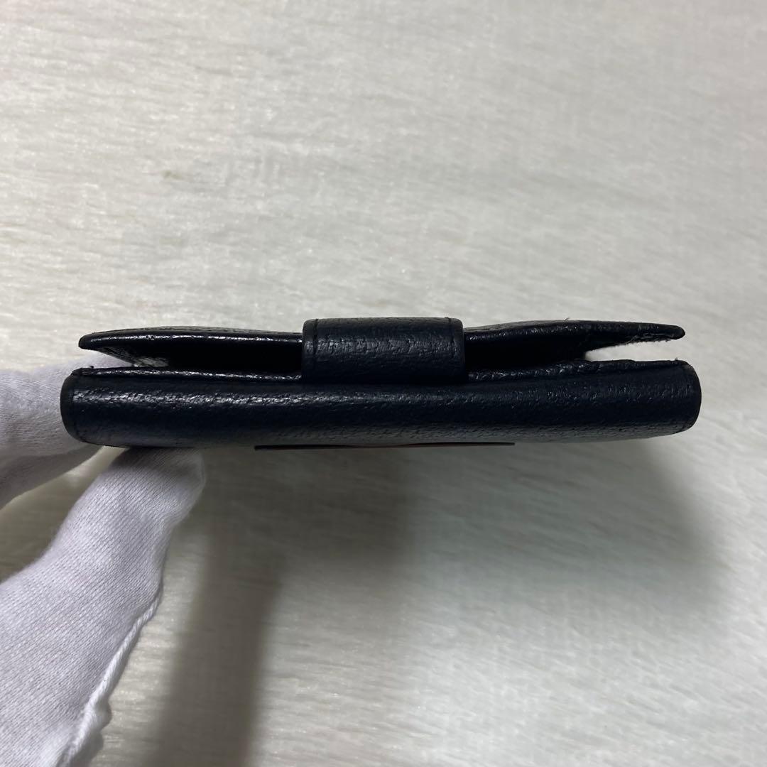 早い者勝ち　即売　GUCCI グッチ　シルバー金具　レザー　折り財布　黒　ホック