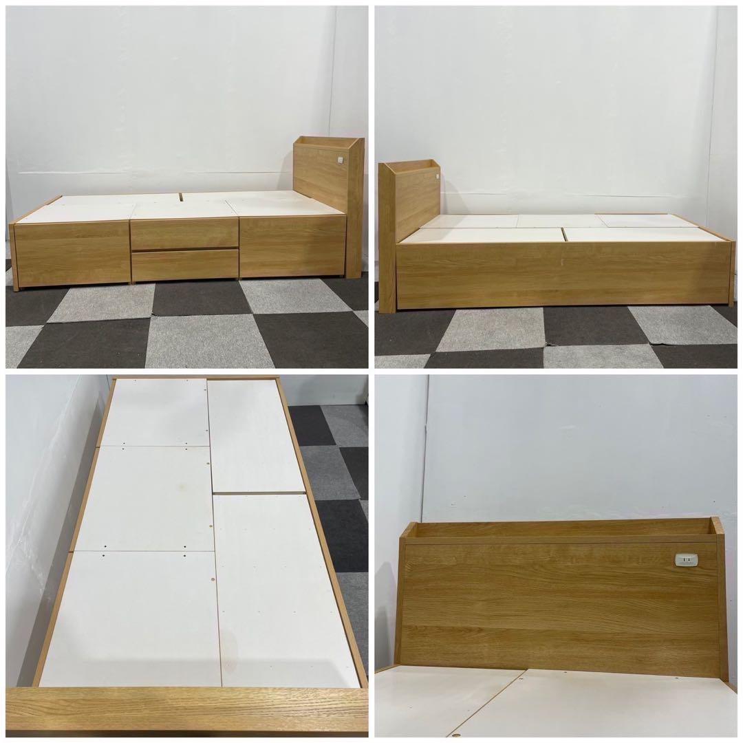 NITORI 収納 ベッドフレーム ジオチェスト シングル 家具 Ja2051