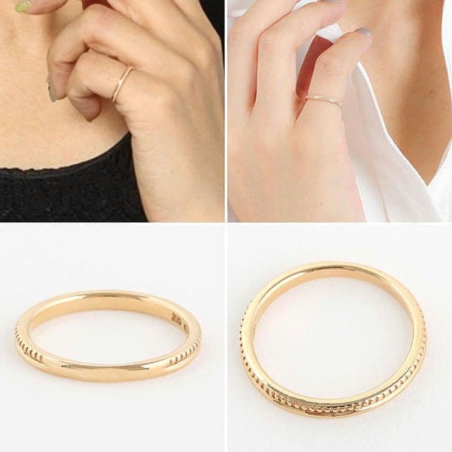 ete K10 イエローゴールド　ピンキーリング　5号　10金