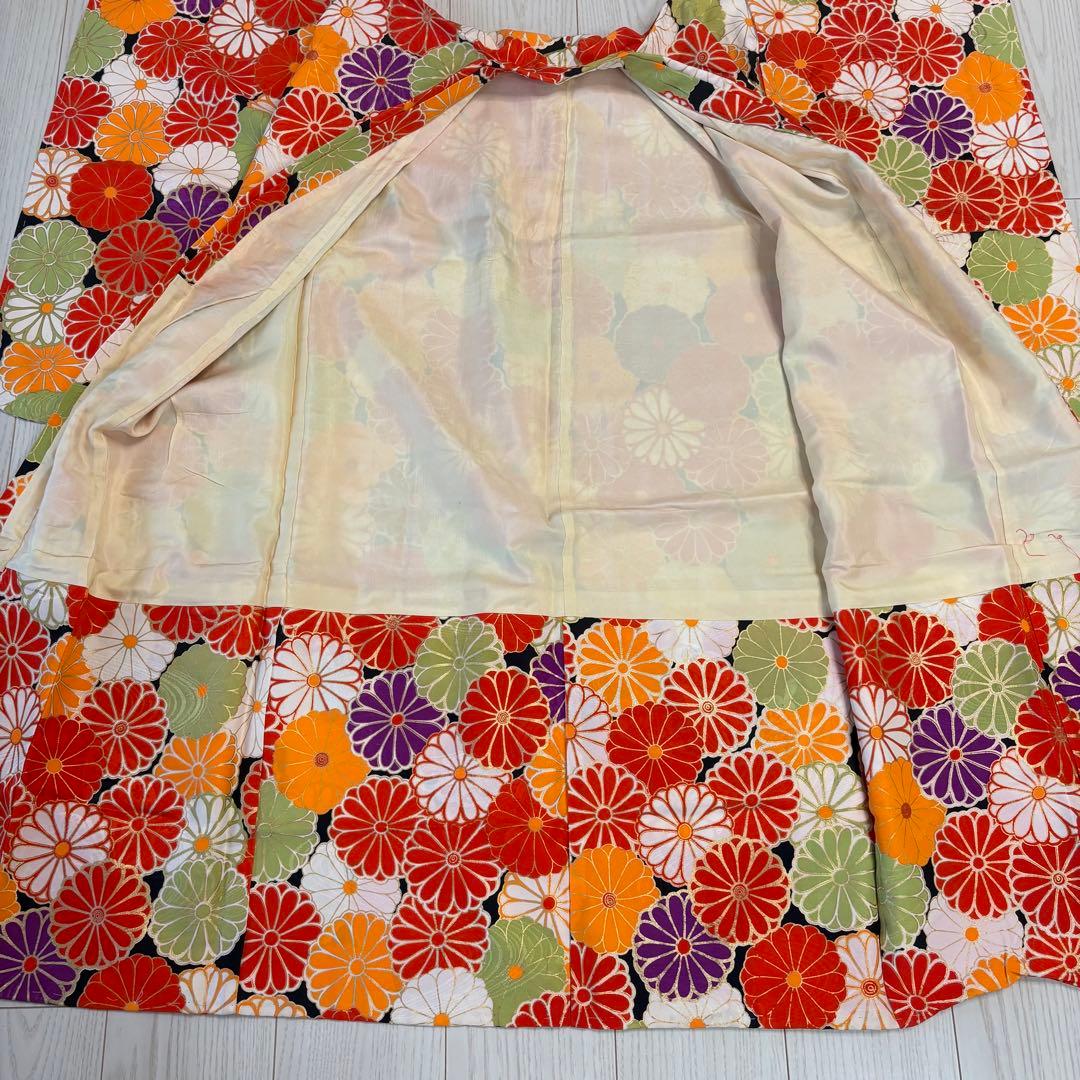 七五三 子供着物　5.7歳　花柄　美品