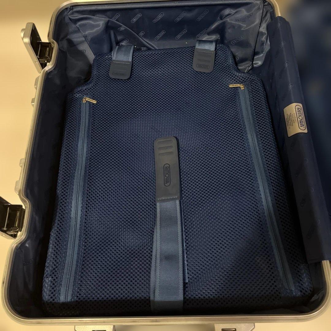 RIMOWAキャリーケース ネイビー メッシュポケット付き