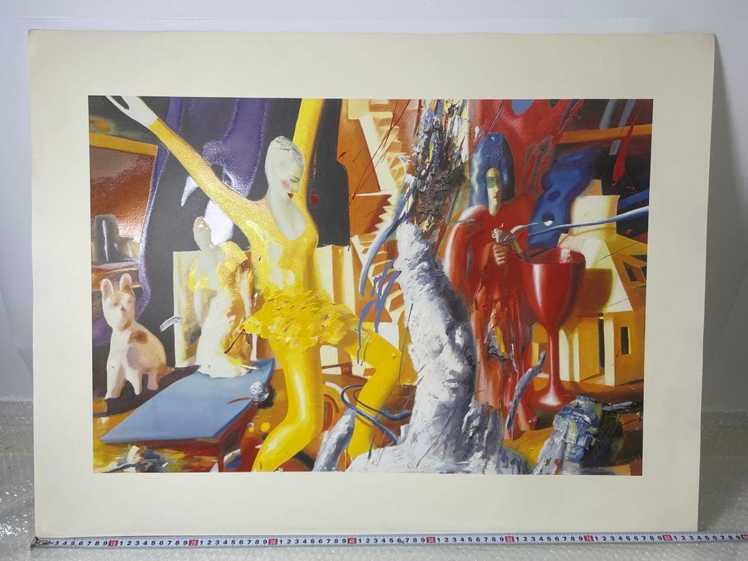 《限定74/250》オルガ・グレチナ シルクスクリーン絵画ダンサー84*63cm