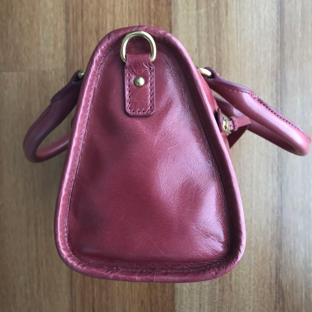 ミュウミュウ　ハンドバック　ショルダーストラップ付き　ローズピンク