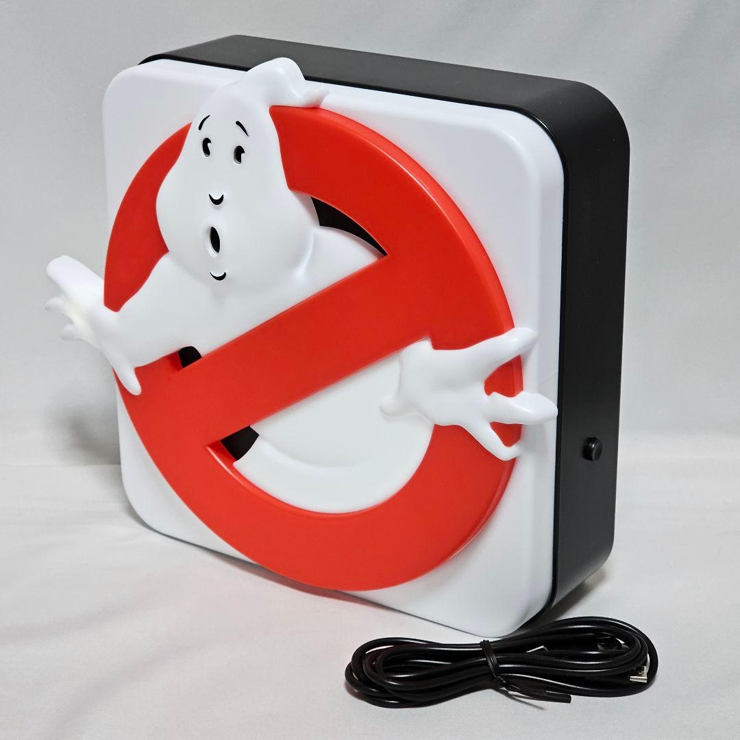 光る！ゴーストバスターズ　3Dロゴ　看板型　LED　ディスクランプ