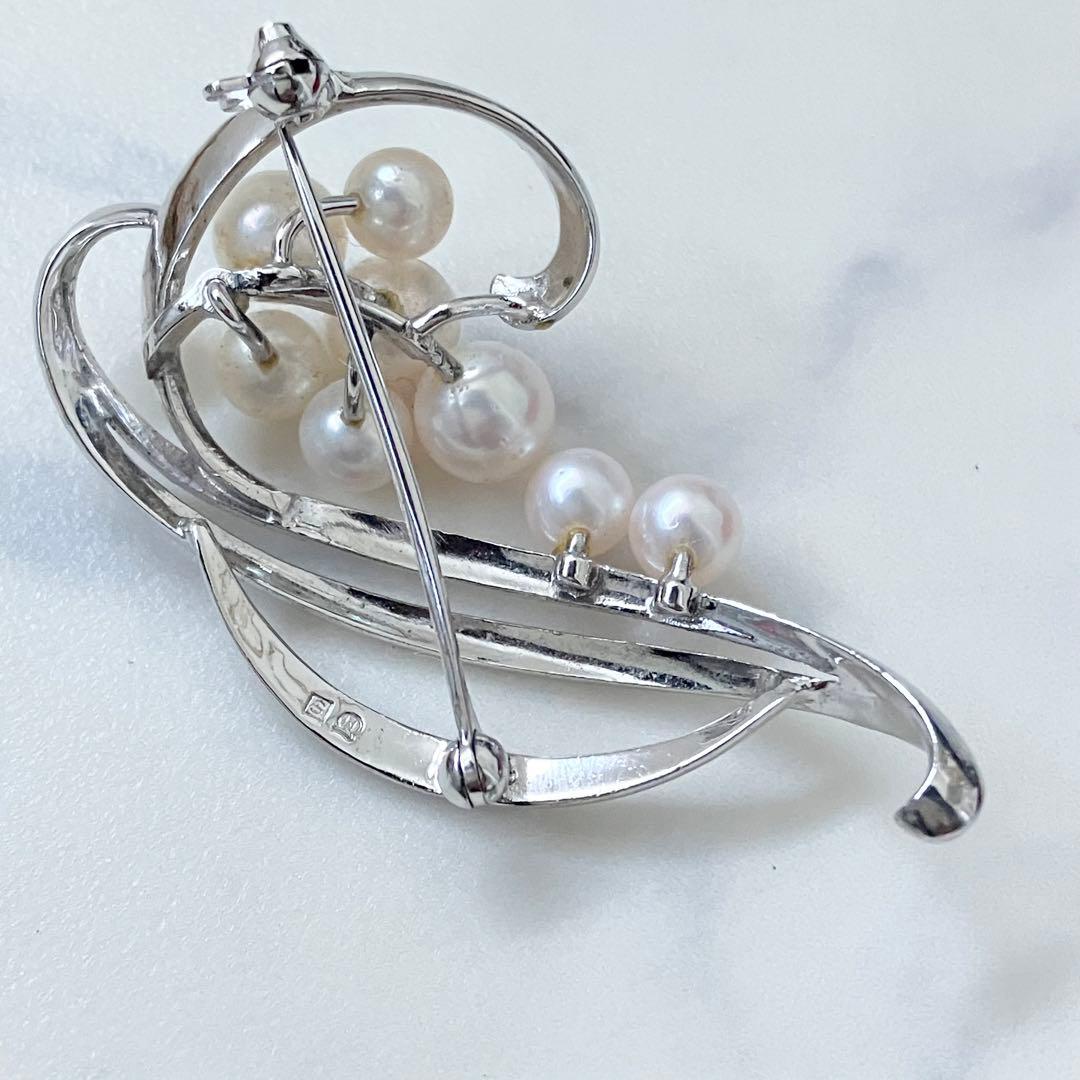 mikimoto✨ミキモト パール　ブローチ　あこや真珠　8粒　7.3g