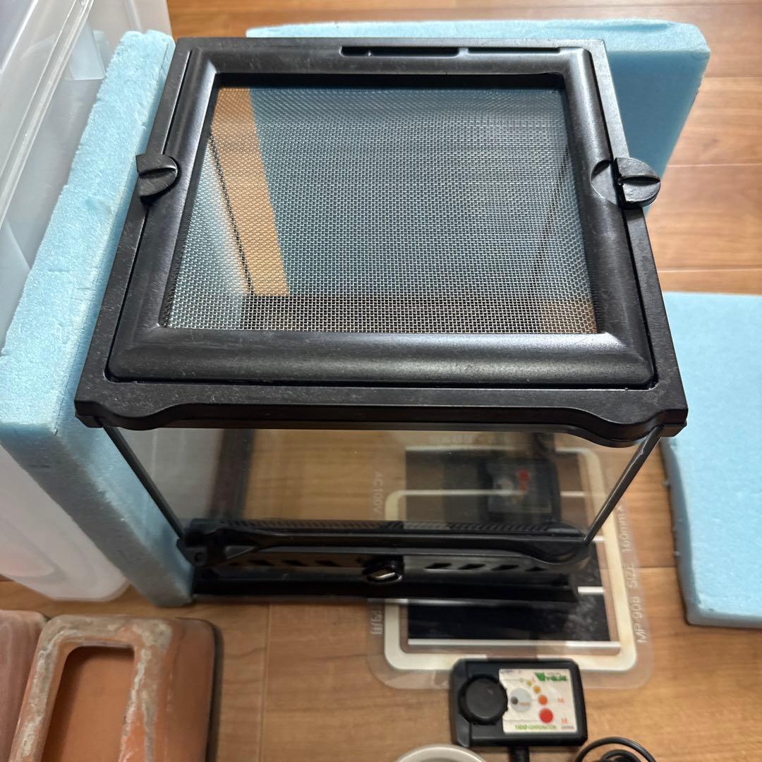 GEX EXOTERRA グラステラリウム ナノキューブ レオパ飼育セット