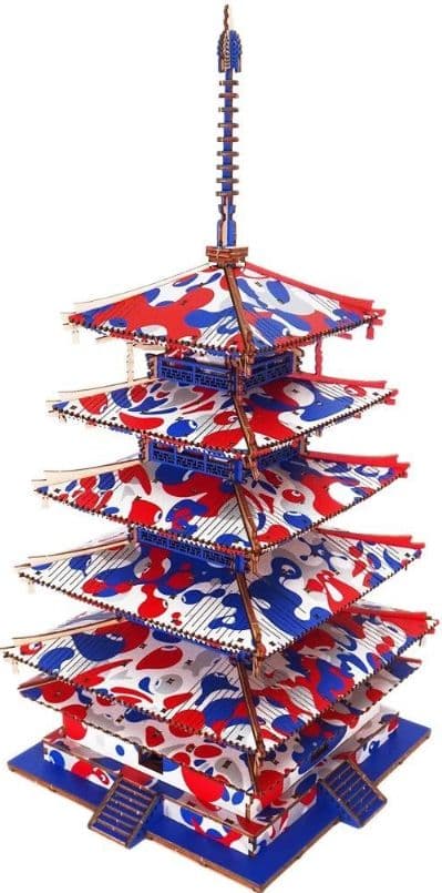 関西万博限定　kigumi 五重塔 ミャクミャクコラボ組み立てキット