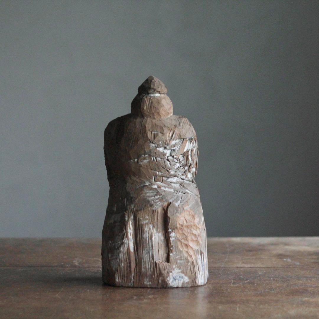 古い 木彫 恵比寿さま 民芸 民衆仏 古美術 古道具ア ンティーク オブジェ