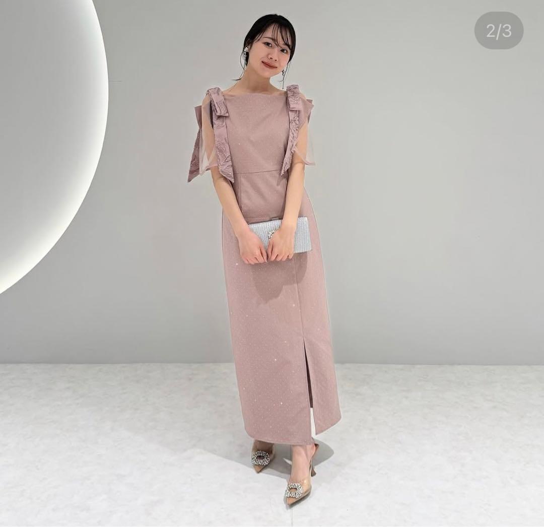 LEJA 2WAY Iラインドレスワンピースピンク　オケージョンドレス　結婚式