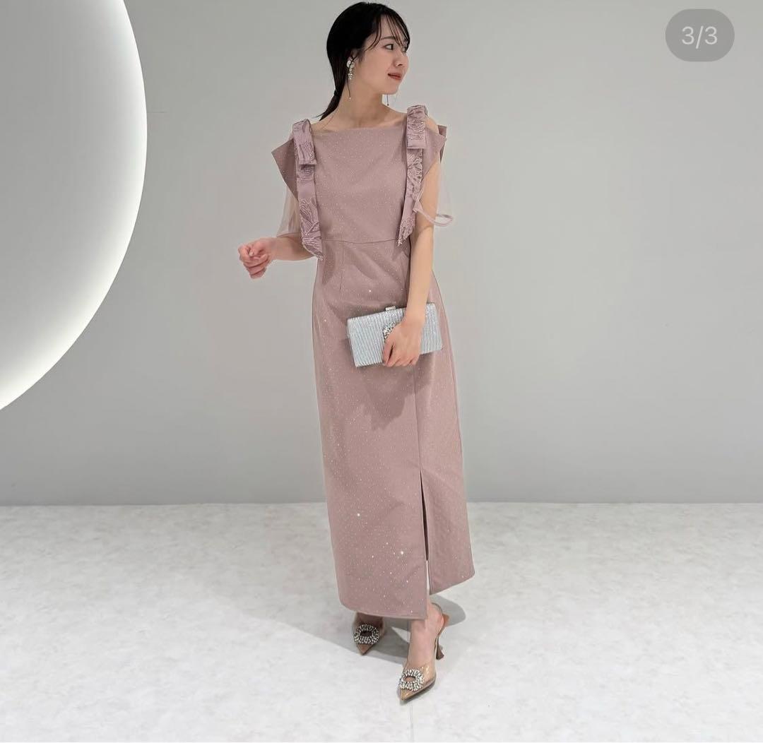 LEJA 2WAY Iラインドレスワンピースピンク　オケージョンドレス　結婚式